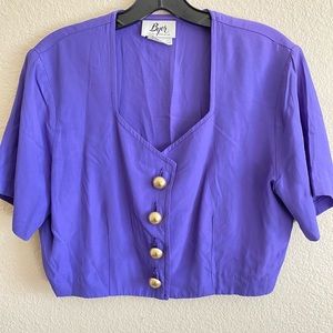 VINTAGE 80’s BUTTON UP BLOUSE